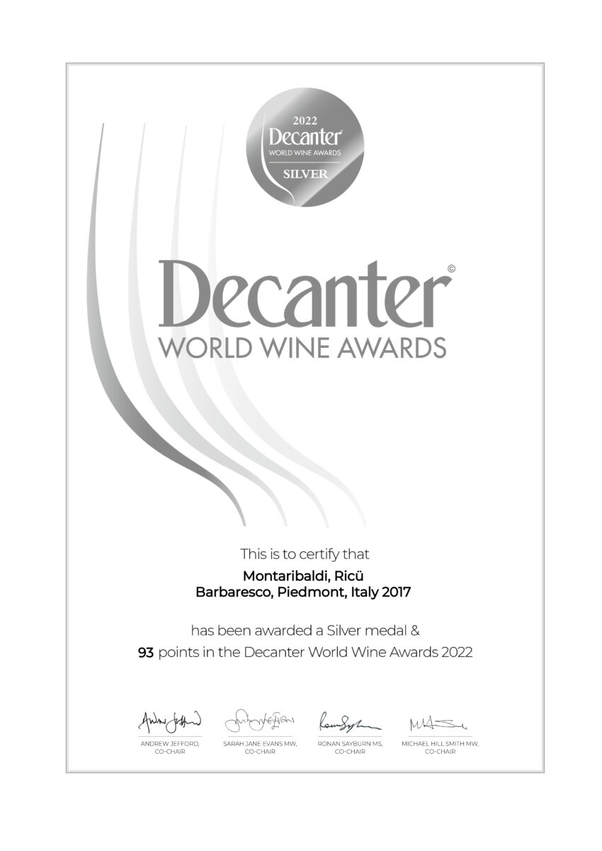 BARBARESCO DOCG RICU 2017 - Decanter World Wine Awards 2022 - Barbaresco Ricu 2017