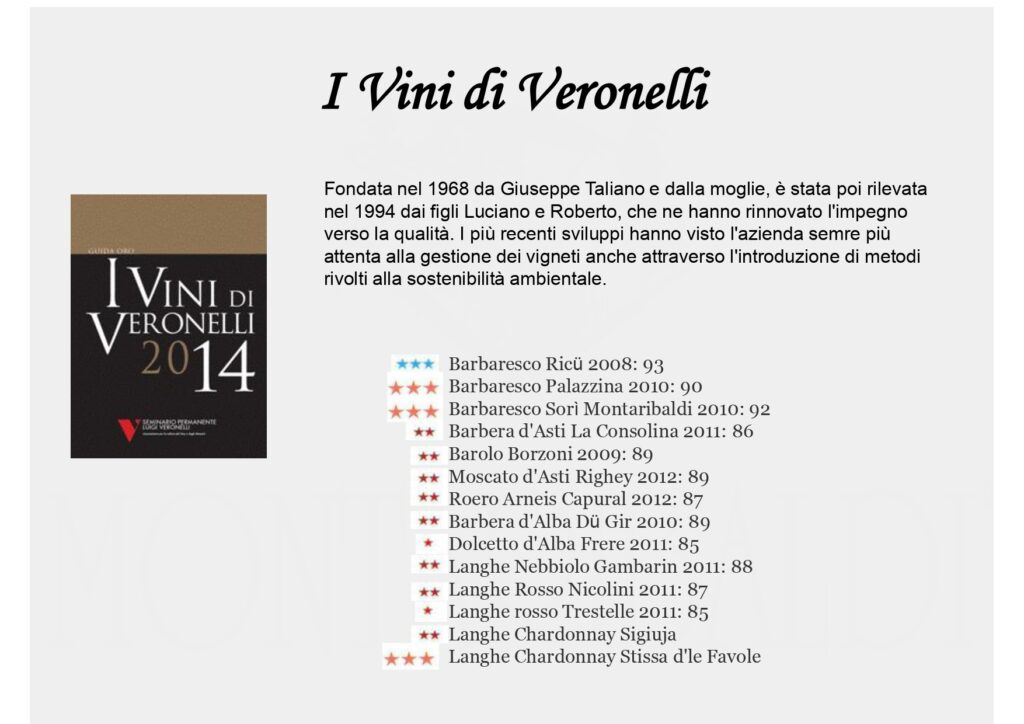 Guida Oro I Vini di Veronelli 2014 Three Stars – Barbaresco Ricù 2008